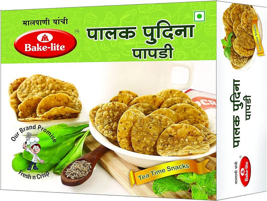Malpanies Palak Pudina Papadi125Gm