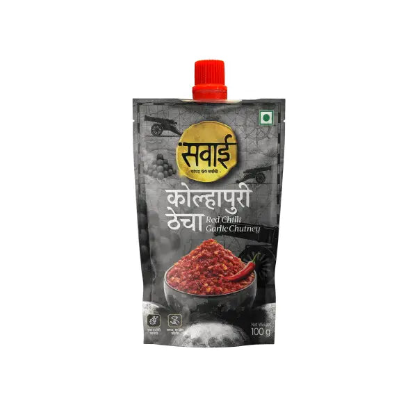 Sawai Kolhapuri Red-Chilli Garlic Chutney100Gm
