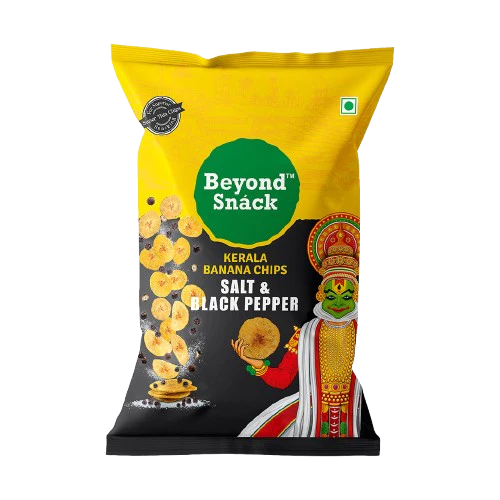 Kerala Banana Chips Salt Band Black Paper