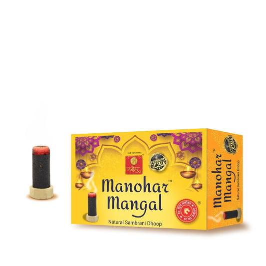 Manohar Mangal Natural Sambrani Dhoop[18Pcs]